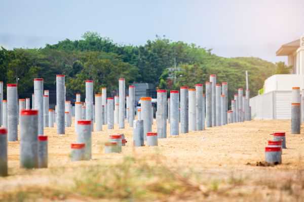 Concrete Pile Installation in Oroville