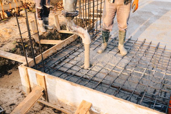Pole Barn Foundation Pouring in Oroville